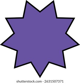 Forma lineal geométrica mínima de la estrella en el fondo blanco.