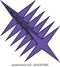 minimale geometrische lineare Sternform auf weißem Hintergrund.