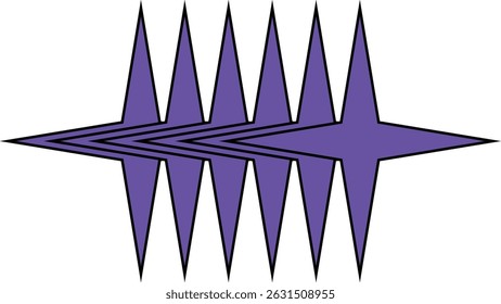 minimal geometric linear star shape on white background.