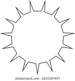 minimal geometric linear stars shape on white background.