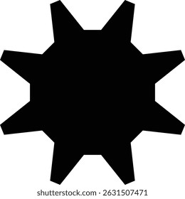 minimal geometric linear stars shape on white background.