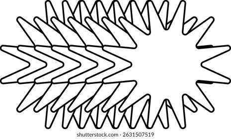 minimal geometric linear stars shape on white background.