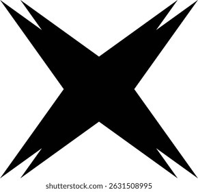 minimal geometric linear stars shape on white background.