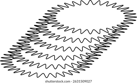minimal geometrische lineare Sterne Form auf weißem Hintergrund.