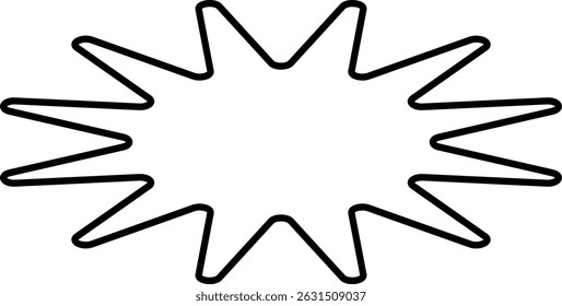 minimal geometric linear stars shape on white background.