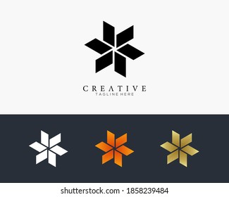 Plantilla mínima de logotipo geométrico. Símbolos futuristas de moda