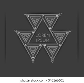 minimal geometric monochrome shape. Trendy hipster icon and logotype. Religion, philosophy, spirituality, occultism symbols collection. Business signs, labels, badges, frames and borders