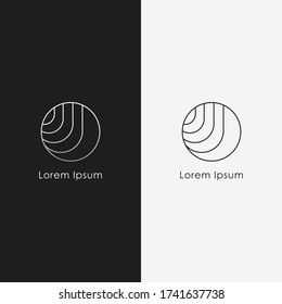 Minimal Geometric Monoline Modern Design logo EPS 10