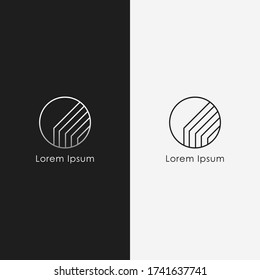 Minimal Geometric Monoline Modern Design logo EPS 10