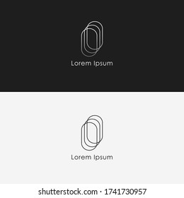 Minimal Geometric Monoline Modern Design logo EPS 10