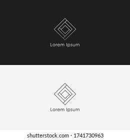 Minimal Geometric Monoline Modern Design logo EPS 10