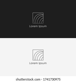 Minimal Geometric Monoline Modern Design logo EPS 10
