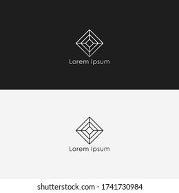 Minimal Geometric Monoline Modern Design logo EPS 10