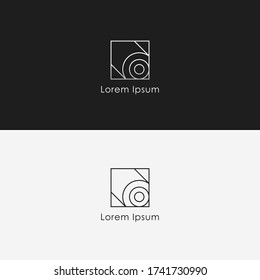 Minimal Geometric Monoline Modern Design logo EPS 10