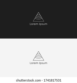 Minimal Geometric Monoline Modern Design logo EPS 10