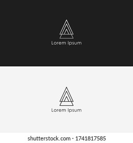 Minimal Geometric Monoline Modern Design Logo EPS 10