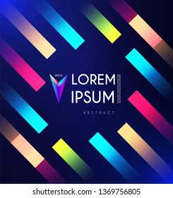 Minimal Geometric Motion Design. Dynamic Space. Abstract Colorful Background. Vector illustration