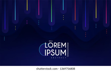 Minimal Geometric Motion Design. Dynamic Space. Abstract Colorful Background. Vector illustration