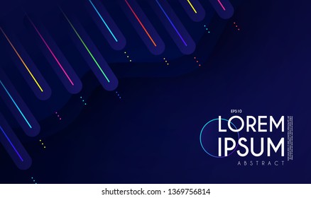 Minimal Geometric Motion Design. Dynamic Space. Abstract Colorful Background. Vector illustration