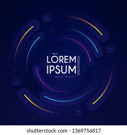 Minimal Geometric Motion Design. Dynamic Space. Abstract Colorful Background. Vector illustration