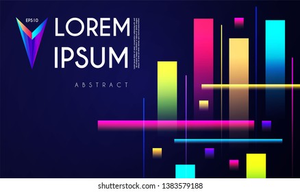 Minimal Geometric Motion Design. Dynamic Space. Abstract Colorful Background. Vector illustration