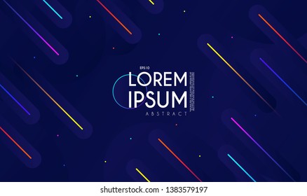 Minimal Geometric Motion Design. Dynamic Space. Abstract Colorful Background. Vector illustration