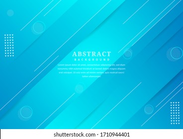 Minimal geometric on blue background. You can use for ad  poster  template  business presentation. Vector illustration 