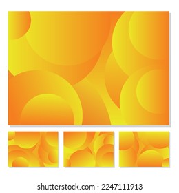 Minimal geometric orange background. Fluid gradient circle element.