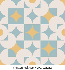 Minimal geometric pattern. Antique tile inspiration. For textile, product application. Vector illustration, flat design