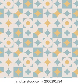 Minimal geometric pattern. Antique tile inspiration. For textile, product application. Vector illustration, flat design