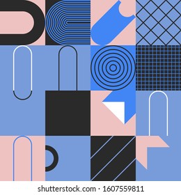 Minimal Geometric Pattern design. Vector Modern universal Abstract background