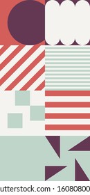 Minimal Geometric Pattern design. Vector Modern universal Abstract background