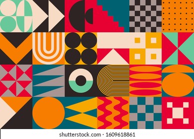 Minimal Geometric Pattern design. Vector Modern universal Abstract background