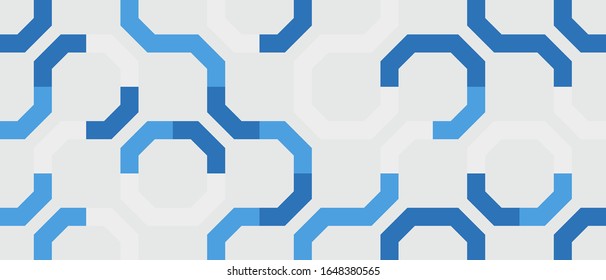 Minimal Geometric Pattern design. Vector Modern universal Abstract background in blue palette