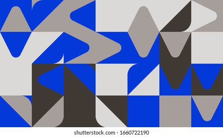 Minimal Geometric Pattern design. Vector Modern universal Abstract background in blue palette