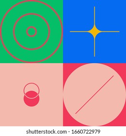 Minimal Geometric Pattern design. Vector Modern universal Abstract background in blue palette