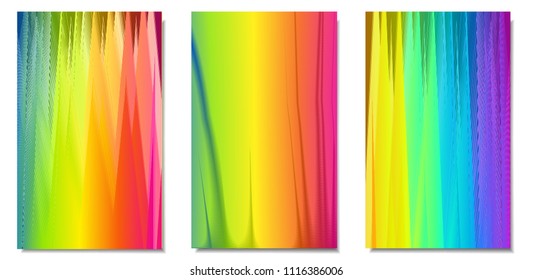 Minimal geometric pattern. Futuristic design. Modern abstract covers set.