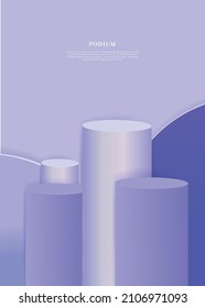Minimal geometric podium pastel color background for product presentation 3d rendering illustration
