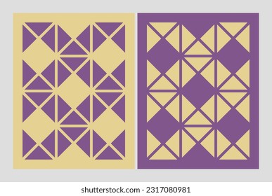 Minimal geometric posters set. Abstract shapes compositions