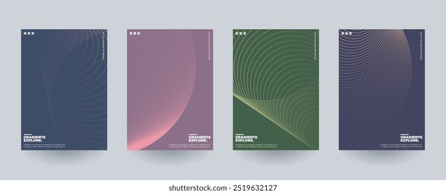 Minimal geometric posters set. Eps10 vector.