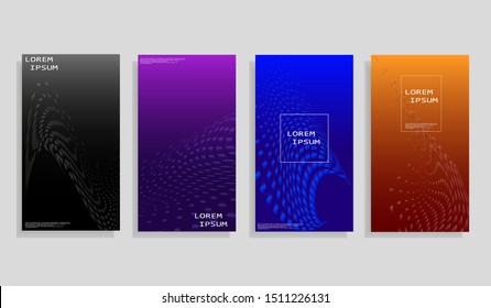 Minimal geometric posters set. Trendy design. Monochrome patterns