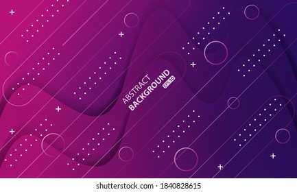 Minimal geometric purple background. Dynamic shapes composition.