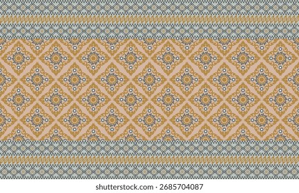 Minimal Geometric Seamless Pattern Neutral Beige and Gold Decorative Design for Home and Stationery