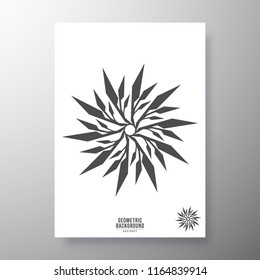 Minimal geometric shape design for printing products, cover flyer or brochure. Vector illustration.
