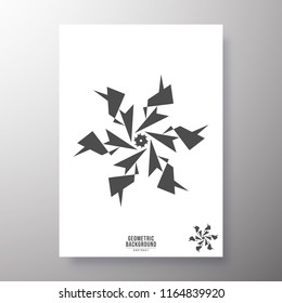 Minimal geometric shape design for printing products, cover flyer or brochure. Vector illustration.