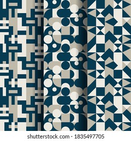 Minimal Geometric Shape Pattern Set Background 