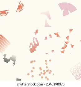 Minimal geometric shapes pattern design. Vector modern graphics abstract background