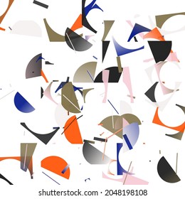 Minimal geometric shapes pattern design. Vector modern graphics abstract background