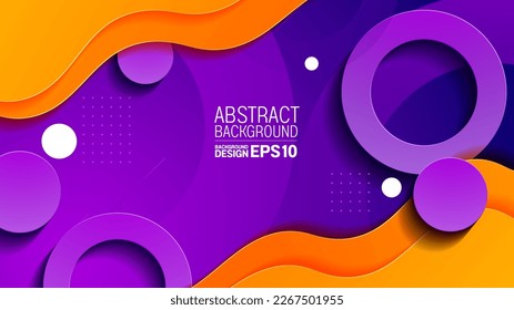 minimal geometric shapes purple color, abstract business background, dynamic composition, circle concept line gradient, elements for web page, blog, cover, ad, poster, greeting card.