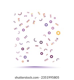 Plantilla de diseño de logotipo de letras de patrón abstracto geométrico mínimo de moda